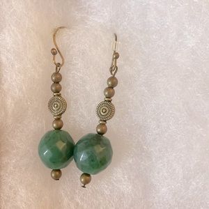 Handmade green earrings